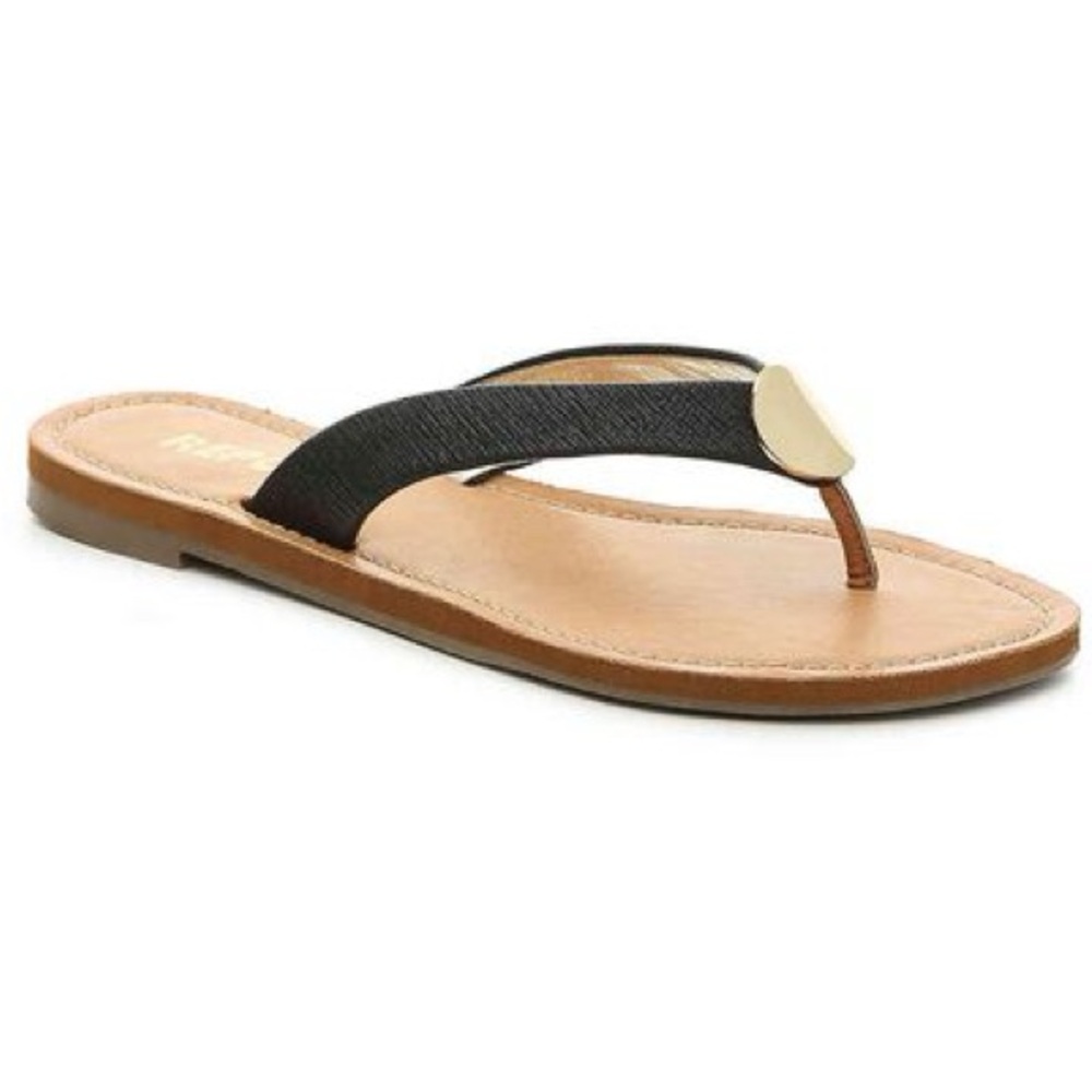 THREE PAIRS Report Women’s Seville sandals size 10 set of three GLD WHT & BLK